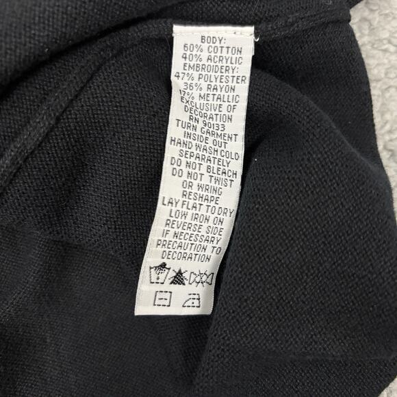 Bob Mackie Wearable Art Cardigan Women Medium Sequin Embroidered Full Button - Picture 11 of 12